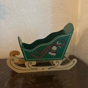 Christmas wooden sleigh